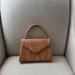 Cork Top-Handle Women’s Handbag in Natural Tan